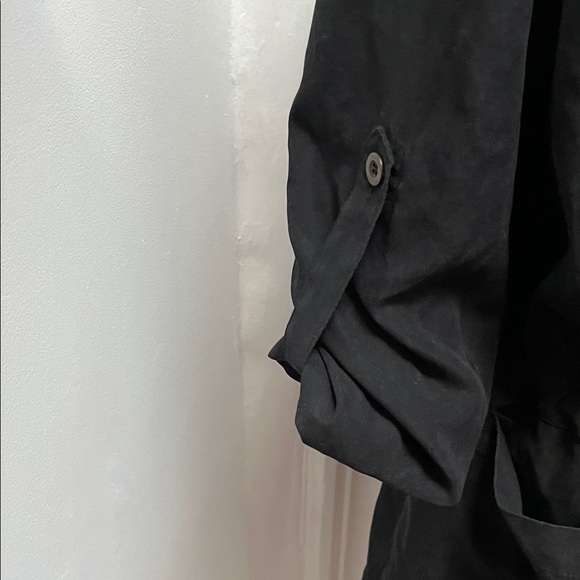 Active USA Women's Black Hooded Drawstring Utility Anorak Jacket - Picture 2 of 7